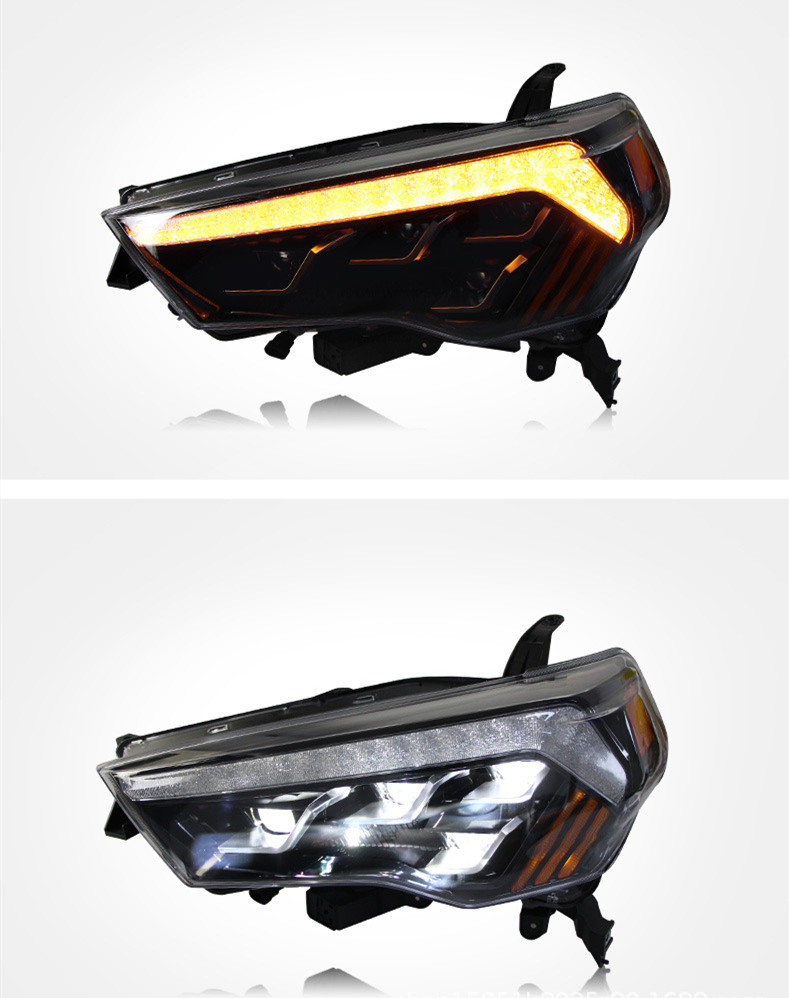 Auto Car Head Lights for Toyota 4 Runner 2014-20 20 LED Lamps Headlight Replacement DRL Dual Lens Headlights