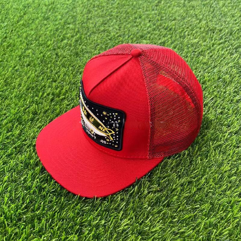 Trendy Brand Ball Caps Unisex Sp Spaceship Mesh Hat Flat-brim Baseball Cap Sun-proof Trucker Cap