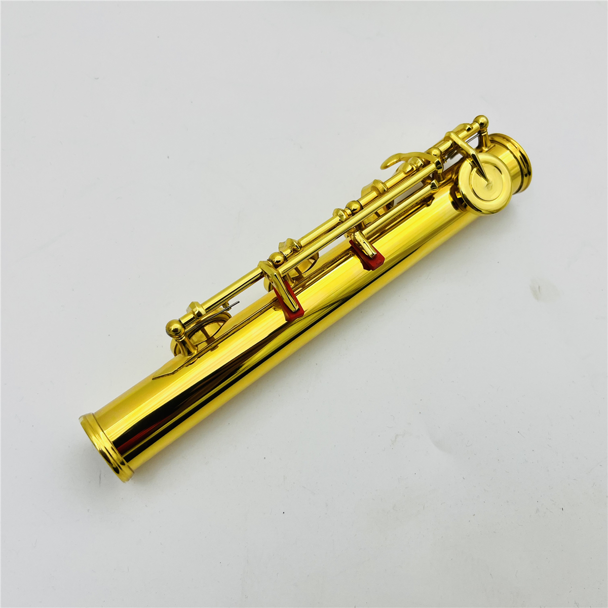 Margewate C Tune Flute 17 Keys öppnade hål Cupronickel Gold Lacquer Musical Instrument med Case Free Frakt