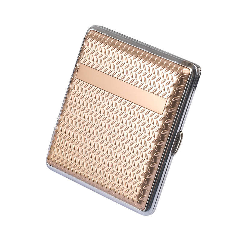 Plastic Metal Cigarette Cases Folding Sequin Designer Portable Storage Box Smoking Accessories For Pieces Wide Cigarette Tobacco Square Simply Men Gifts