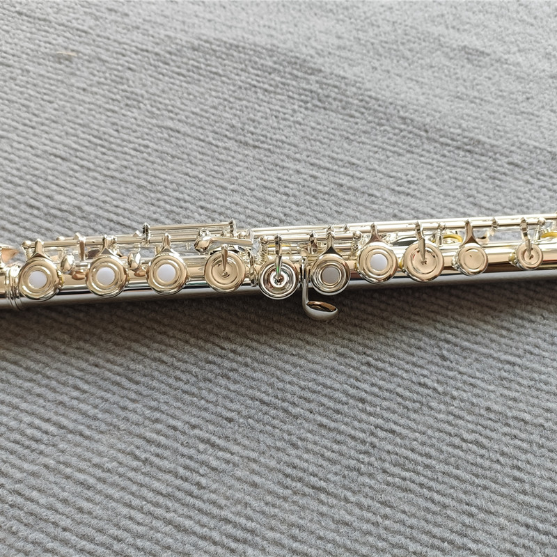 665 quality silver plated 17 key flute open hole electromechanical instrument 00