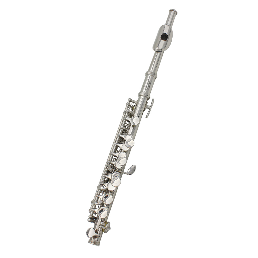 C Nyckel Piccolo Half Size Flute Silver Plated Mässing Piccolo med läderfodral