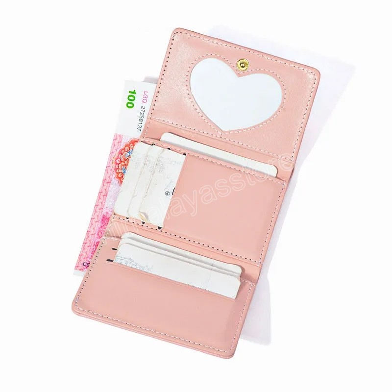 Large Capacity Multi-card Simple Short Wallet Rivet Student Korean Women's Three-fold PU Leather Coin Purse Girl Card Holders