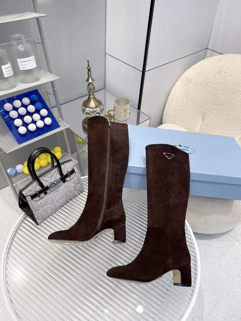 Mode kvinnor långa stövlar kate bottas grov häl hög boot italy senior vattentät svart brun mocka designer vacker vinter bröllop fest longs booties box eu 35-42