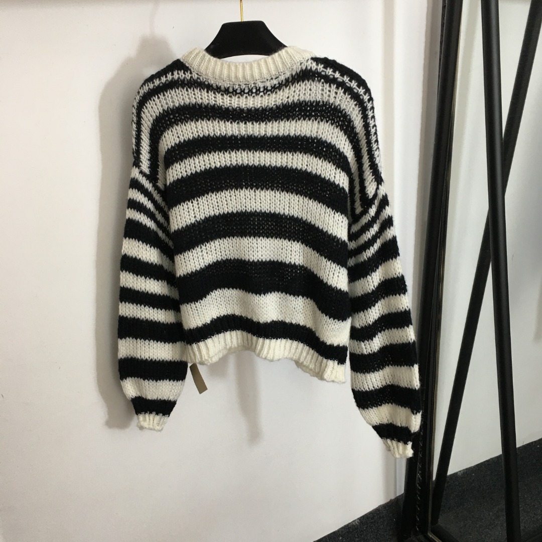 916 2023 Pist Sonbahar Kadın Sweaters Markası Aynı Stil Uzun Kollu Beyaz Bul Külot Mavi Siyah Pembe Kırmızı Moda Giysileri Yüksek Kalite 20237297