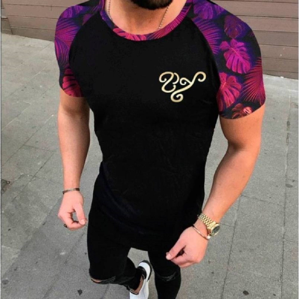 Summe Mens T Shirt Homme Printing Raglan Sleeve Topshirts Male T-Shirt Casual Streetwear Sports Fitness Top Tees Military Style Tshirts Hip Hop Undershirt Teeshirt