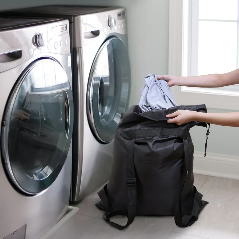 Nylonowa duża torba do pralni woreczka z pralką maszynowa brudne ubrania organizator myjki torby na sznurowanie plecak