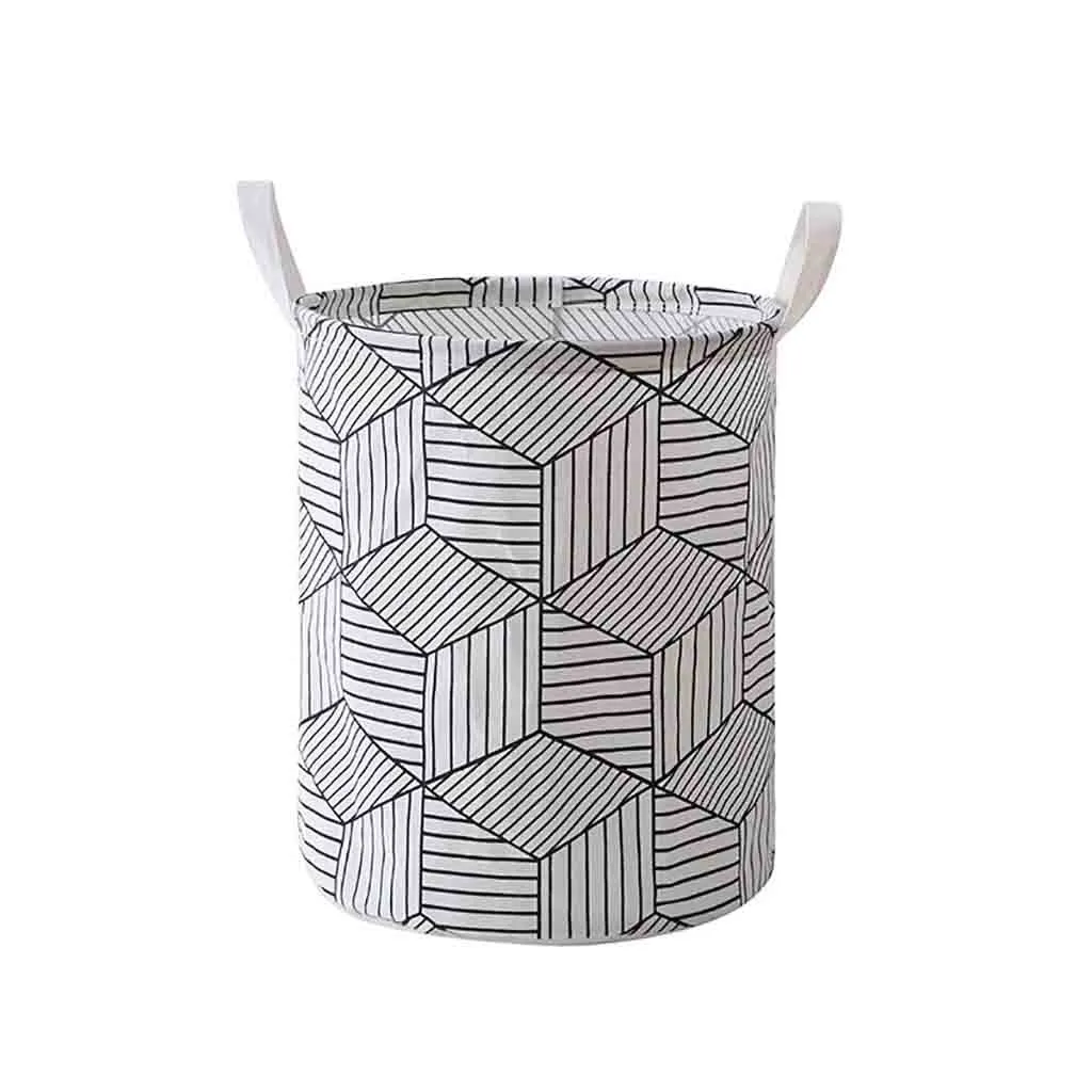 forma geométrica cesta de lavanderia à prova dwaterproof água dobrável roupas sujas criança cesta cesto brinquedo organizador casa