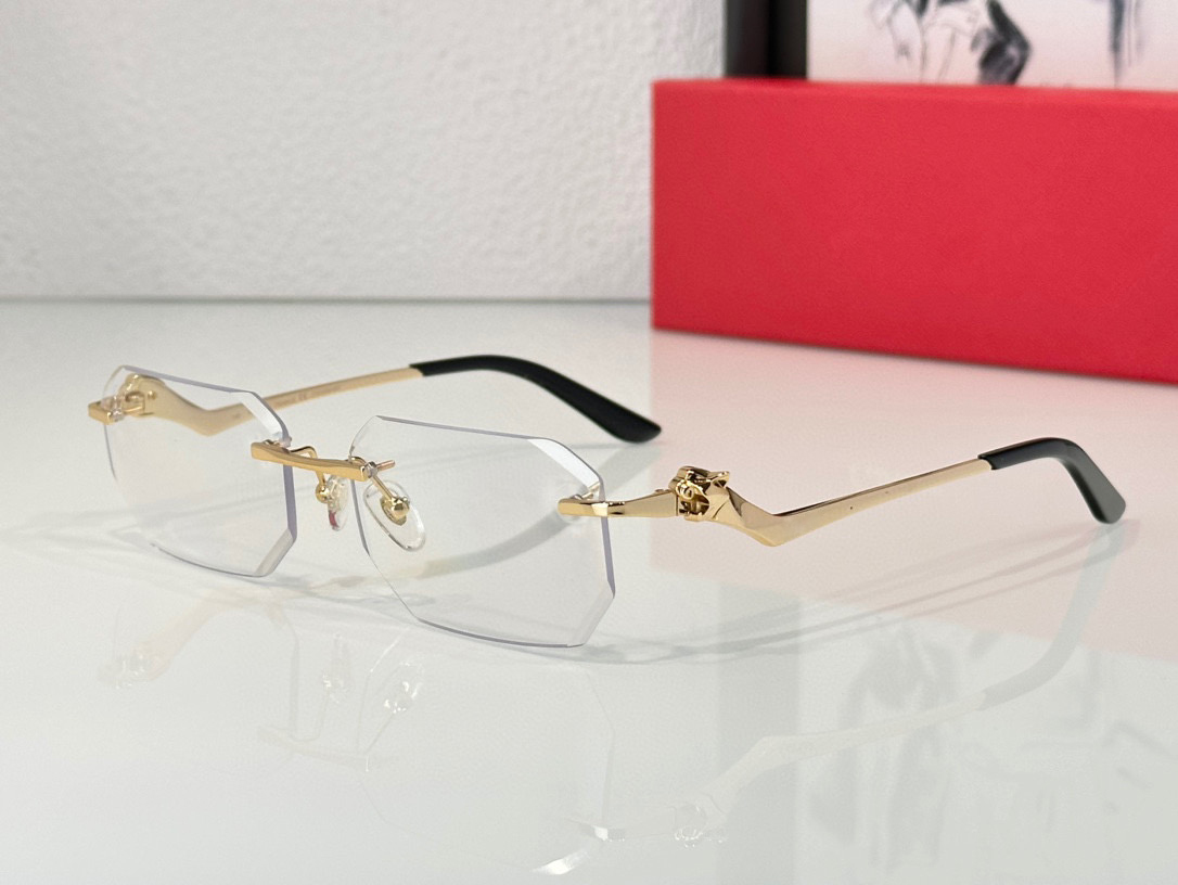 occhiali da sole firmati montature moda accessori lenti con taglio a diamante uv400 protezione pantera design cheetah rettangolo uomo donna occhiali senza montatura occhiali retrò