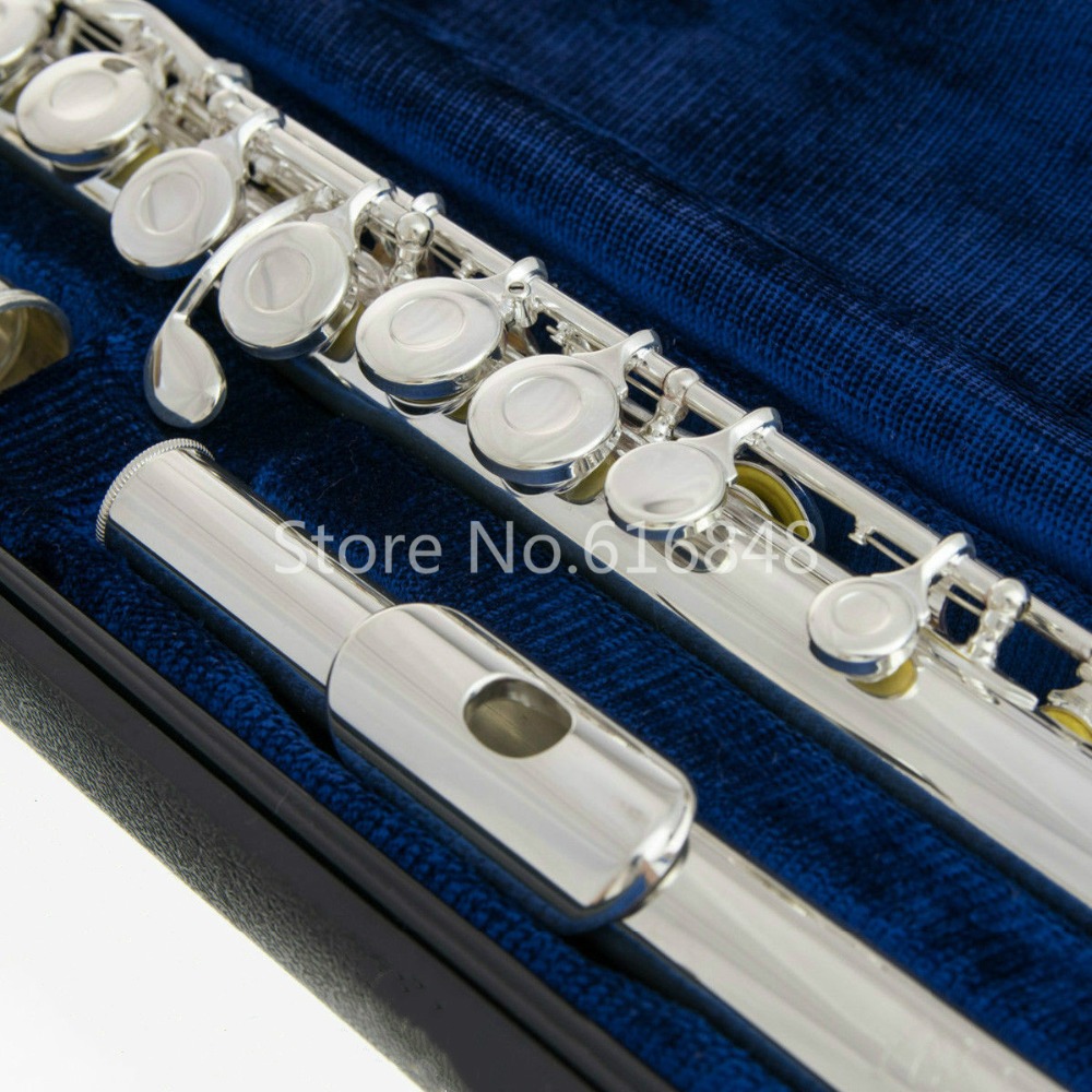 Hot Gemeinhardt 2ESP C Tune Fluit Cupronickel Verzilverd Fluit Merk 16 Toetsen Gesloten Gaten Muziekinstrument Met E Sleutel