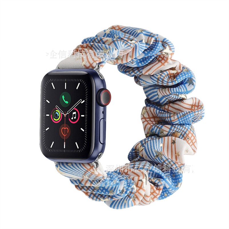 Apple Watch Strap 밴드 Applewatch 876543SE 시계 밴드 나일론 헤어 밴드 대규모 장 탄성 iWatch 스트랩 38/41/42/42/44/45/49mm