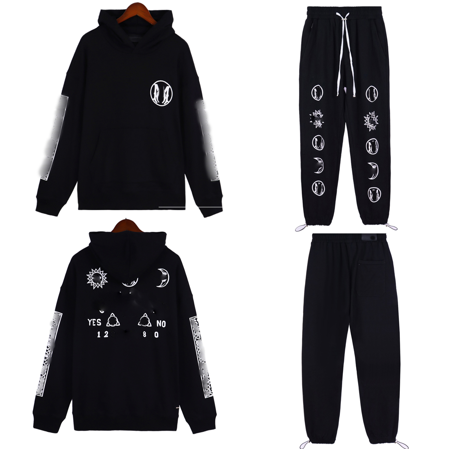 Survêtements pour hommes pull pantalon ensemble designer sweats à capuche streetwear sweat-shirts costume de sport broderie peluche lettre décoration épais sweats à capuche hommes pantalons taillesS-XL