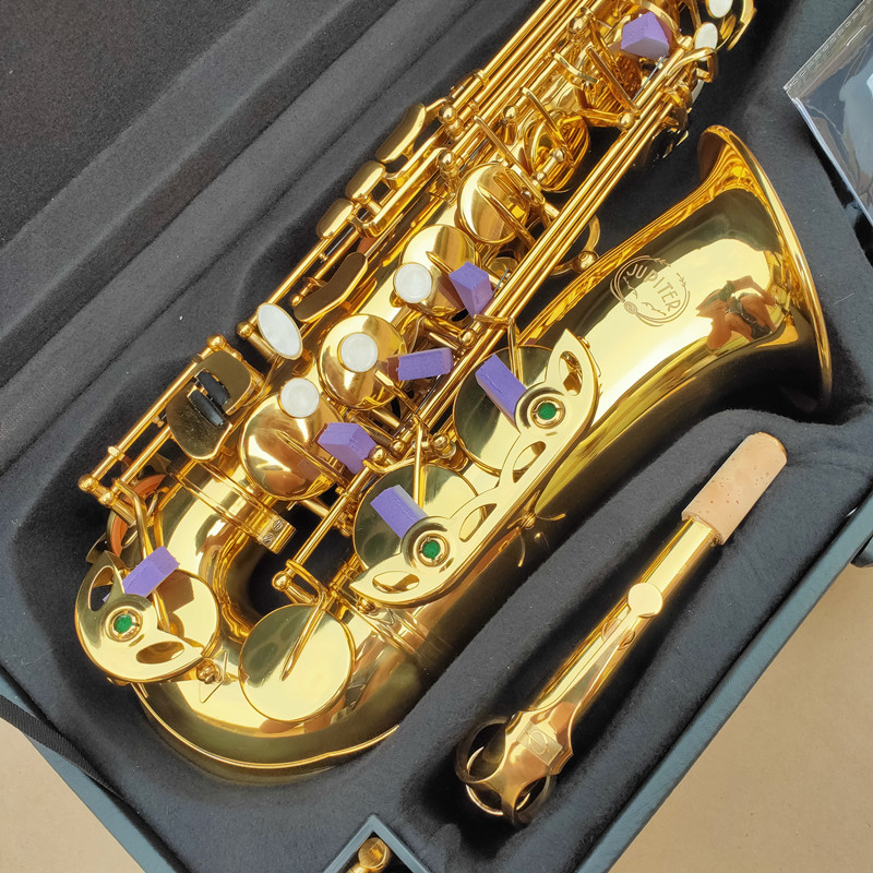 JUPITER JAS-669 New Arrival Alto Eb Tune Saxophone Brass Musical Instrument Gold Lacquer Sax With Case Mouthpiece 