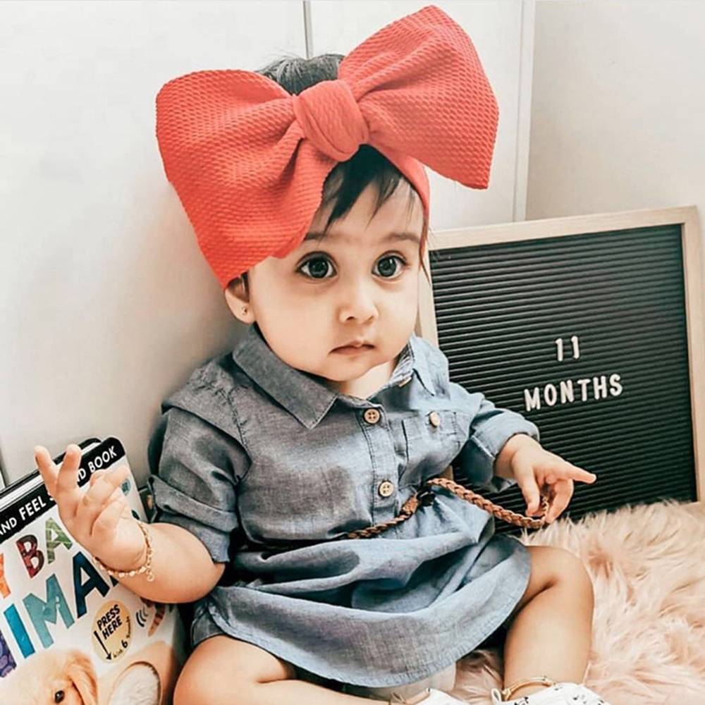 Bow pannband diy mjukt baby hårband flickor dekorera elastiska huvudkläder headwrap nyonat hår tillbehör