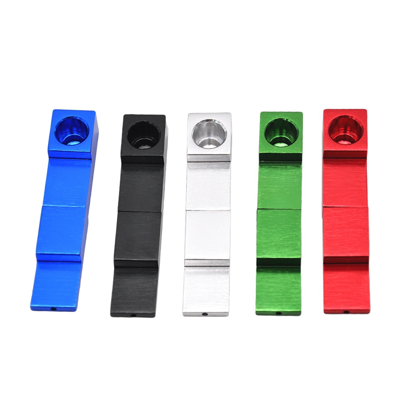 New Colorful Aluminium Alloy Pocket Pipes Portable Magnet Folding Style Removable Filter Dry Herb Tobacco Spoon Bowl Smoking Holder Handpipes Hand Tube