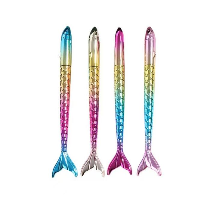 Gros Kawaii coloré sirène balles 1mm stylo à bille mignon imitation aiguille 0.5mm stylo gel bureau école étudiant fournitures cadeaux de noël promotionnels