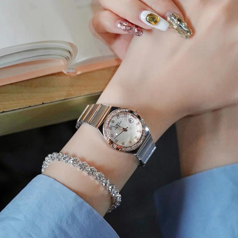 IBSO Full diamond constellation watch women's small luxury luxury brand authentic brand senior women's non-mechanical watch