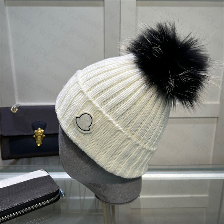 Gorro de punto de lana Gorro Gorro Bola de lana Diseñador Gorro de invierno para hombres y mujeres Pareja de punto elástico es para calidez y transpirabilidad