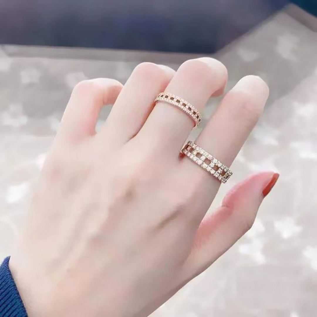 Ring designer ring luxe sieraden ringen voor vrouwen brief effen kleur klassiek design ringen temperament honderd stijl ring kerstcadeau zeer goed