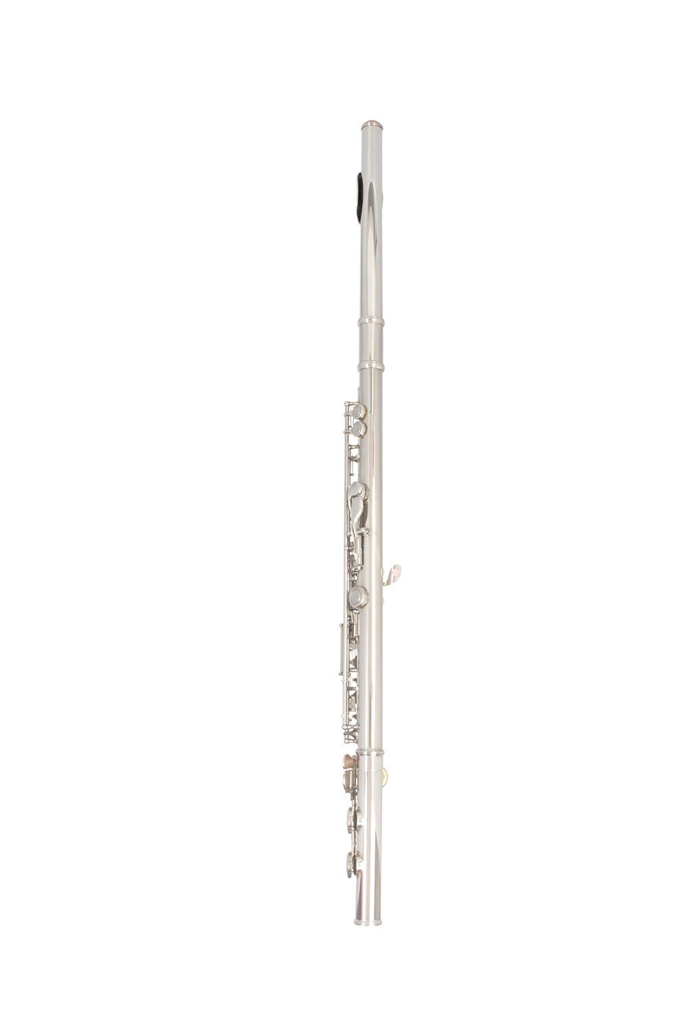 Flûte à 16 trous, instrument de flûte à clé C plaqué argent avec étui en cuir pour sac à main.