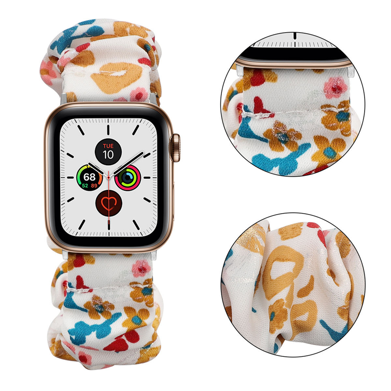 Luxury Fashion Watch Strap Band för AppleWatch 876543Se Apple Watch Strap Nylon Hair Band Tigtary Elastic Iwatch Strap 38/41/42/42/44/45/49mm
