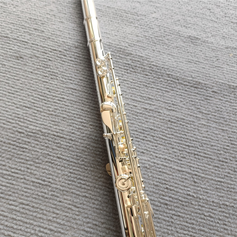 Strumento elettromeccanico a foro aperto flauto a 17 tasti placcato in argento di qualità 665 00
