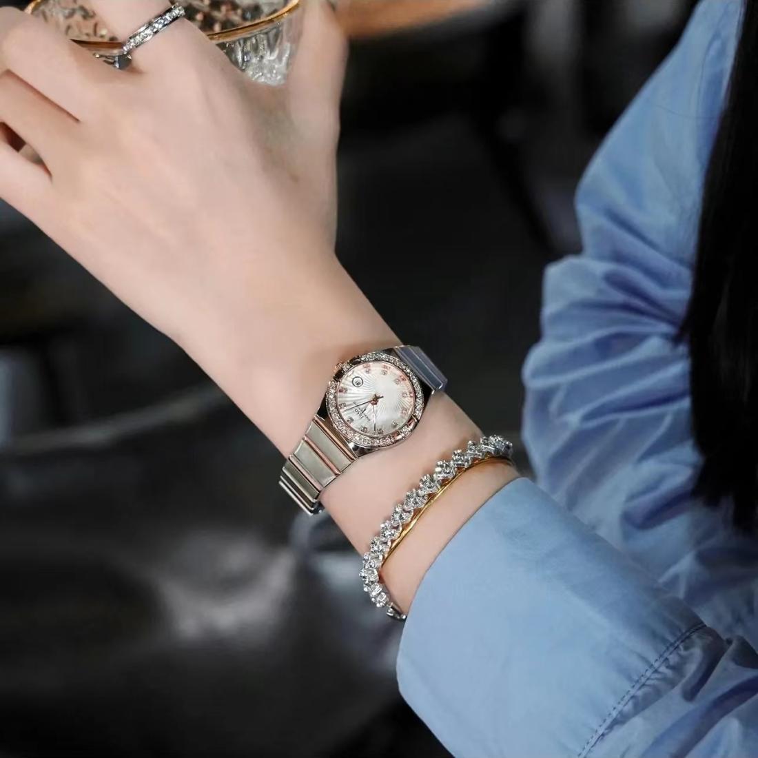 IBSO Full diamond constellation watch women's small luxury luxury brand authentic brand senior women's non-mechanical watch