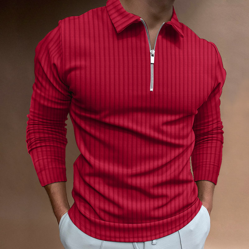 High Quality Spring Luxury Italy Men T-Shirt Designer Polo Shirts High Street Embroidery Small Horse Striped Long Sleeve Men's Clothing Brand Polo Shirt size S-3XL