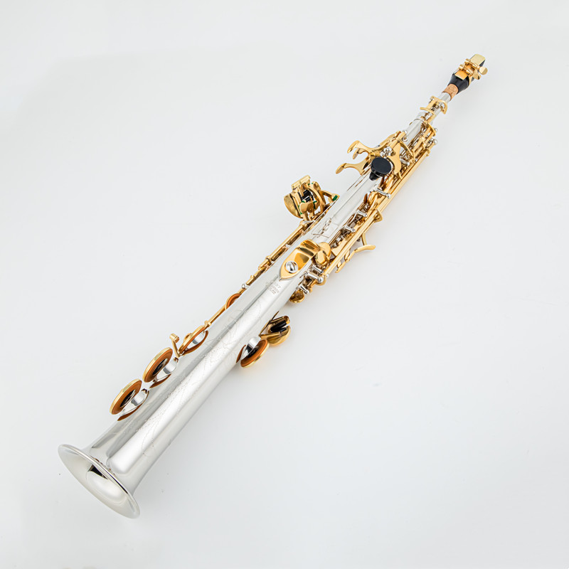Japan Soprano Saxophone WO37 Silvering Gold Key With Case Sax Soprano Mouthpiece Ligature Reeds Neck