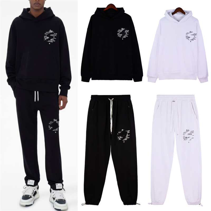 Survêtements pour hommes pull pantalon ensemble designer sweats à capuche streetwear sweat-shirts costume de sport broderie peluche lettre décoration épais sweats à capuche hommes pantalons taillesS-XL