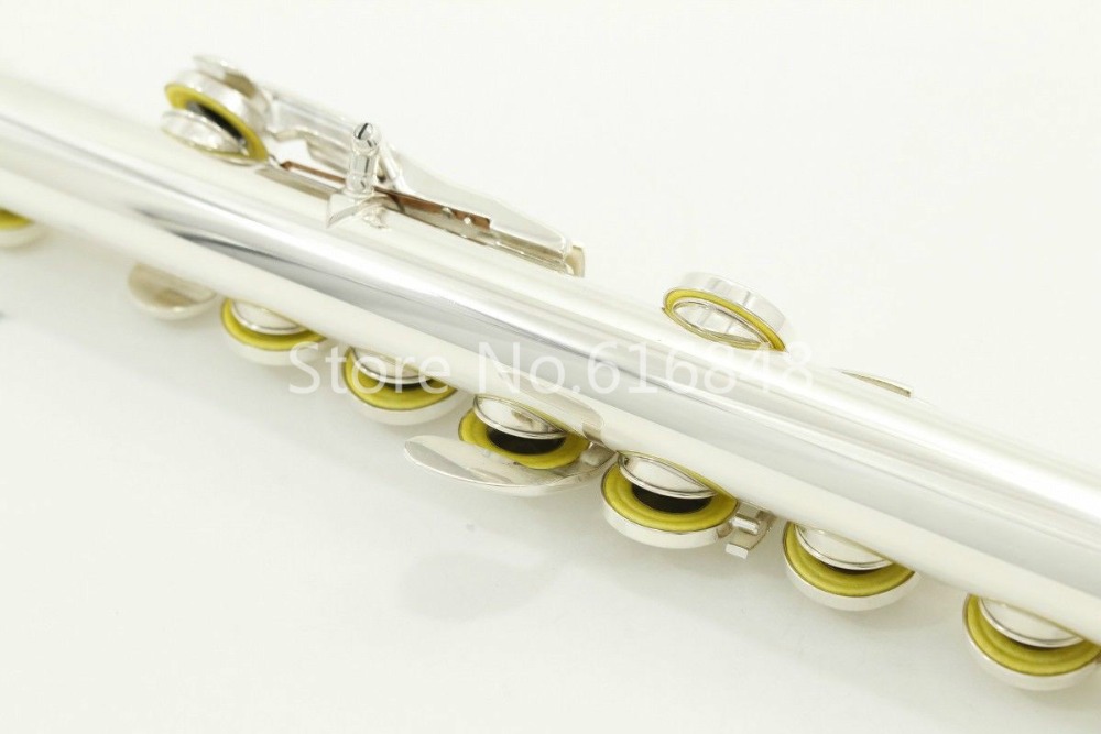 ホットジャパンパールPF-665 E Cチューンフルート高品質の楽器16キークローズ穴シルバーメッキブランドフルートeキー