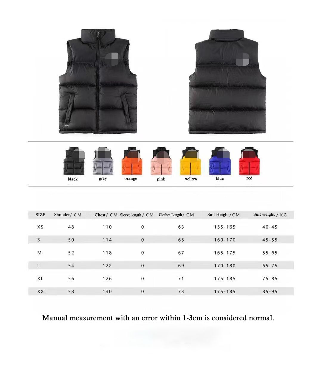 Designer Veste 1996us Vest Men Tophe North Jacket Mens Women Vest Down Sleeveless Puffer Vest Autumn Winter Camouflage Face Puffer Montage Jacket Vest Jackets