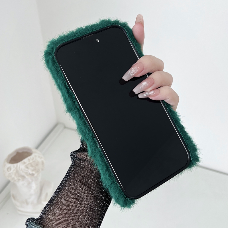 Vertcial line fluffy pelzhüllen für iPhone 15 pro 14 13 12 11 xs max xr x 8 7 plus weiches tpu verchromtes Mobiltelefon zurück -Hautabdeckung