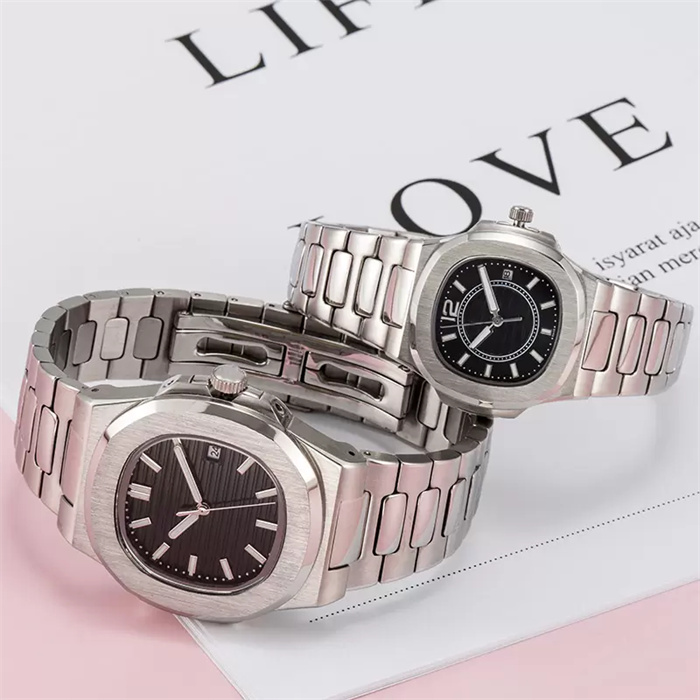Kijk naar designer horloges paar horloge meerkleurig roestvrij staal mechanisch quartz saffier waterdicht horloge herenhorloge