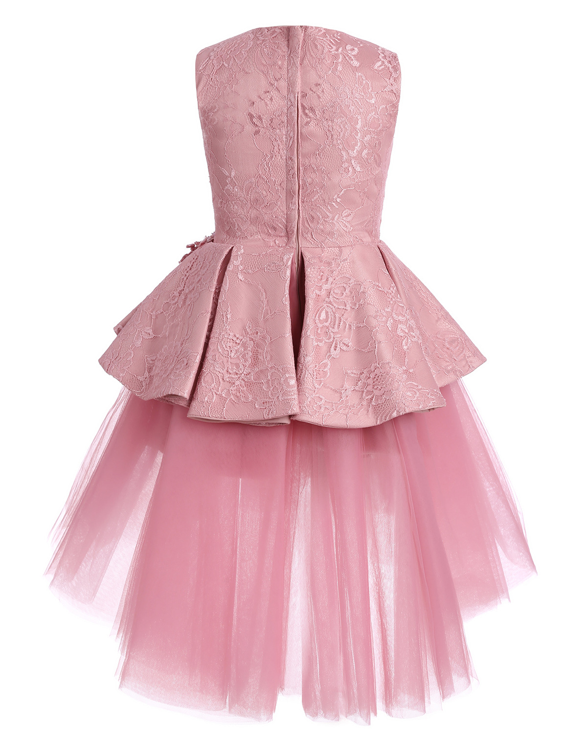 Puffy Princess Flower Girls 'Dress Pink Tutu Girls' Birthday Formal Party Dress Barn Celebration Dress Baby Girls 'Dress Bow Ruffle kjol