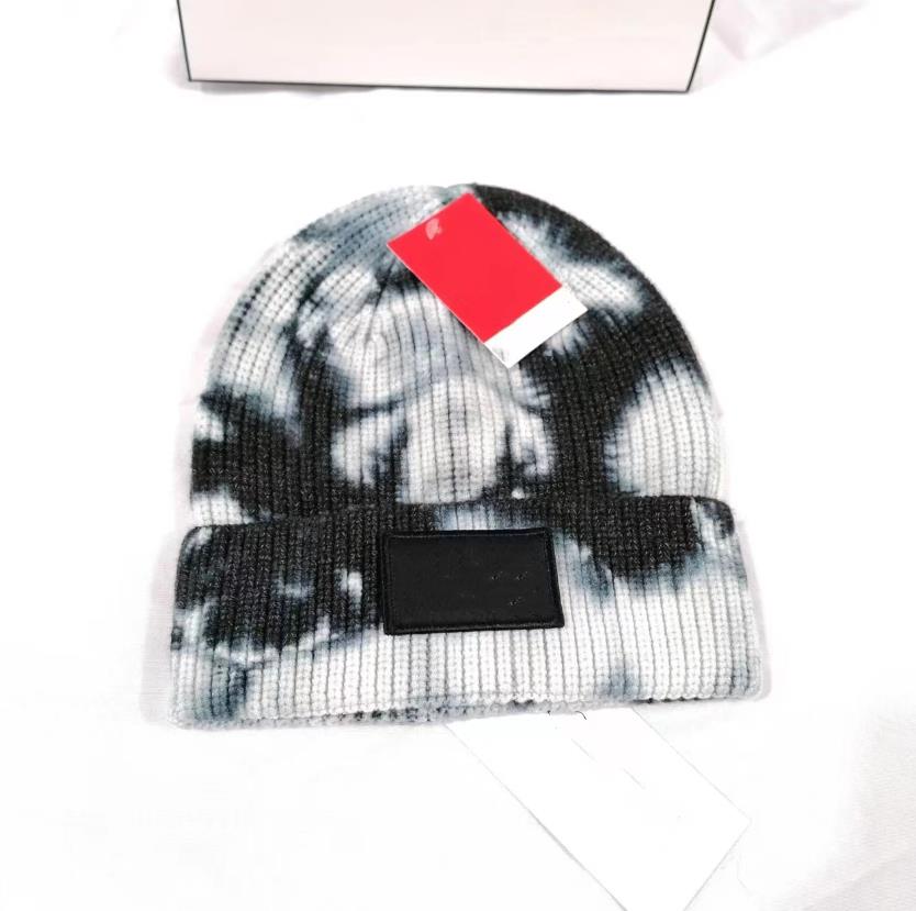 Vinterhattar för kvinnor män designer gradient slips färgämne slouchy manschetterad mössa 6 färger mode cap streetwear hatt