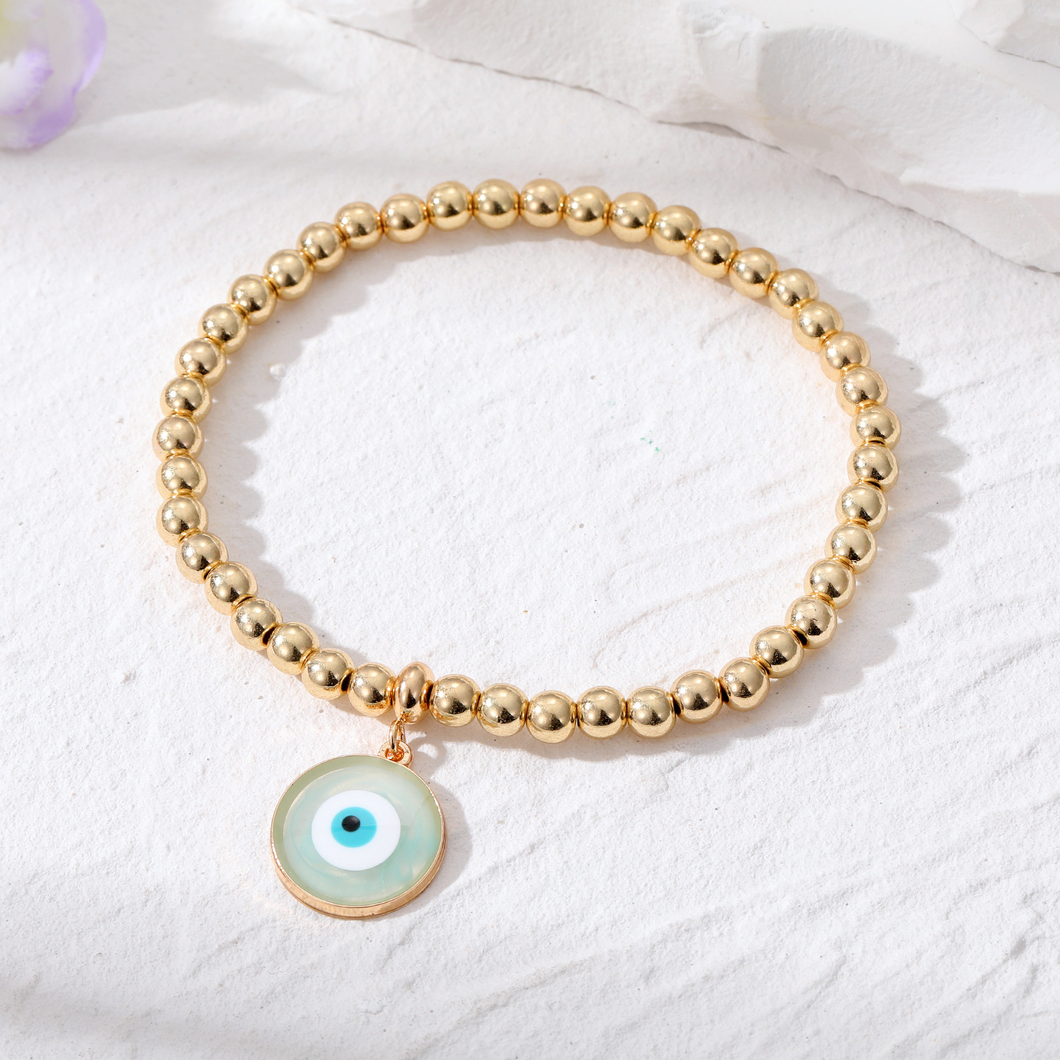Турецкий браслет с бусинами от сглаза для женщин, цветной круглый браслет Lucky Blue Eye, эластичная веревочная цепочка, вечерние свадебные украшения