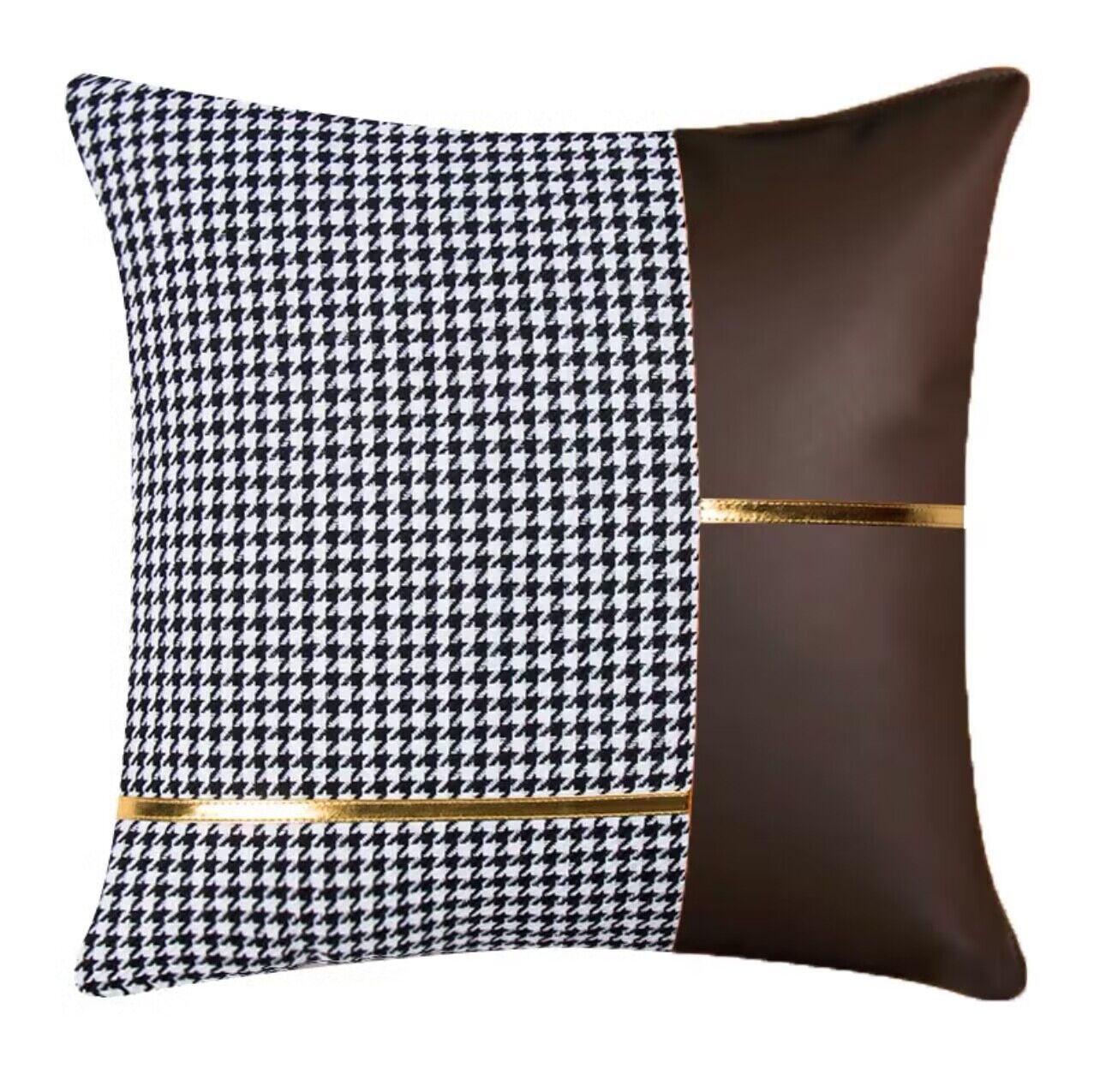 Luxe kussensloop ontwerper klassiek houndstooth patroon decoratief Splicing materiaal kussensloop maat 45*45cm kussenhoes nieuwe huisdecoratie voor familiecadeaus