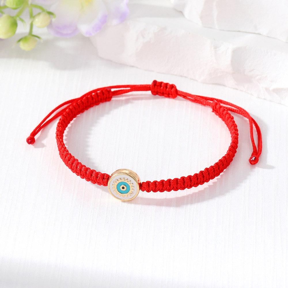 Bracelets en corde rouge porte-bonheur mauvais œil pour femmes et hommes, chaînes tressées avec œil bleu turc, bijoux de poignet