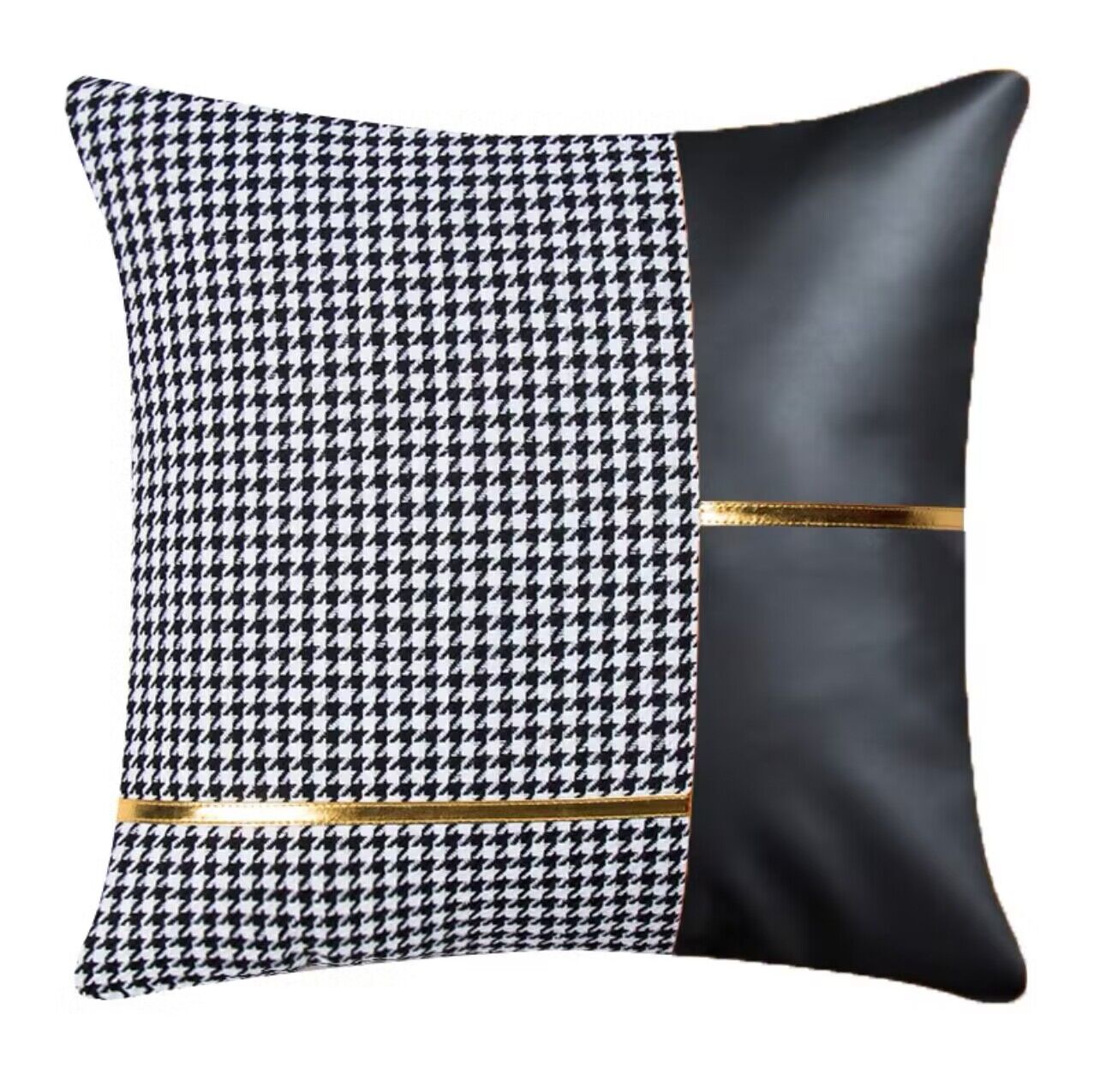 Luxe kussensloop ontwerper klassiek houndstooth patroon decoratief Splicing materiaal kussensloop maat 45*45cm kussenhoes nieuwe huisdecoratie voor familiecadeaus