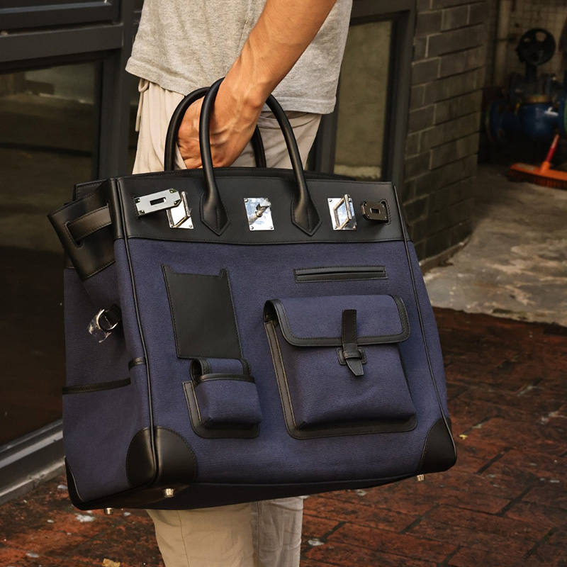 Luxus-Designer-Cargo-Einkaufstasche, 40 cm, handgefertigt, silberfarbene Hardware, modische Herren- und Damenhandtasche, Business-Handtasche, großer Raum