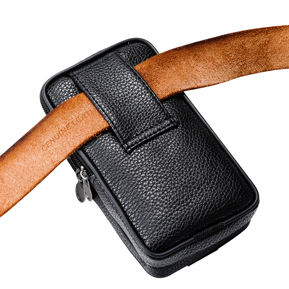 Clip Belt PU Leather Waist Bag For iPhone 15 Pro Max 14 SE XR Samsung Huawei Mate 60 pro Xiaomi Pouch Flip Cover Cases