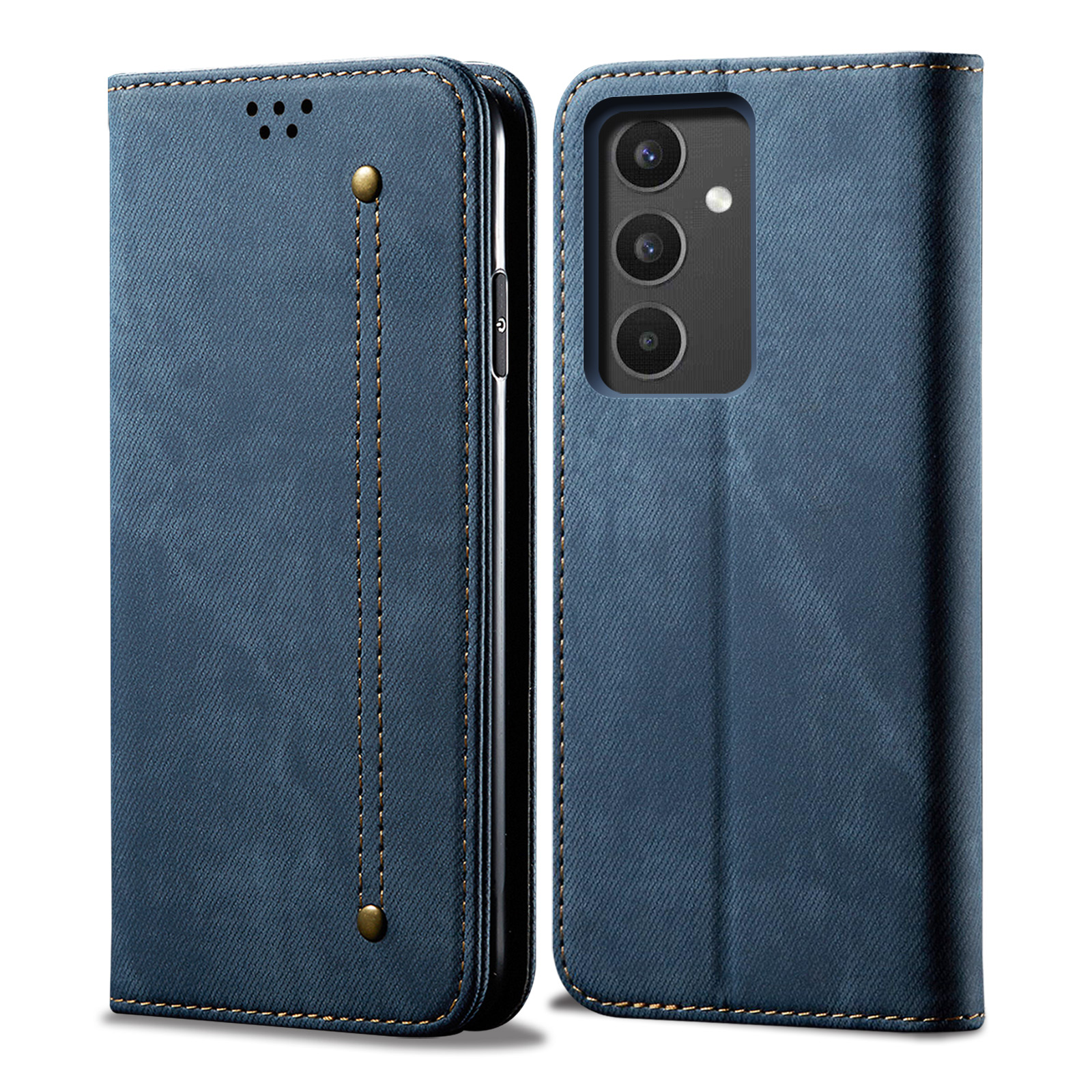 Jeans Cases For Samsung A55 A35 S24 A15 A05 A05s A25 A24 M15 M55 A14 S23 FE A23 Ultra Plus 4G 5G Wallet Leather Phone Case Capa