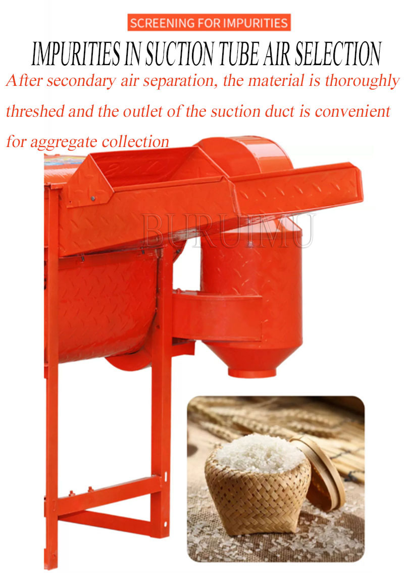 Elektrisk bönor Threshing Machine Vete Thresher Harvest Machine Corn Machine Paddy Vete Machine Grain Thresher