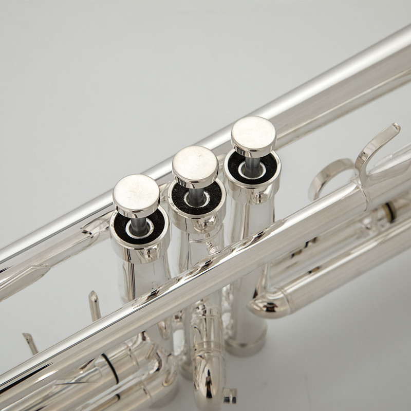 IL Belin American American Heavier BB Trumpet Brass 소재 은도금 표면 버튼 7C 마우스 피스 백 장갑을 가진 바람 기기