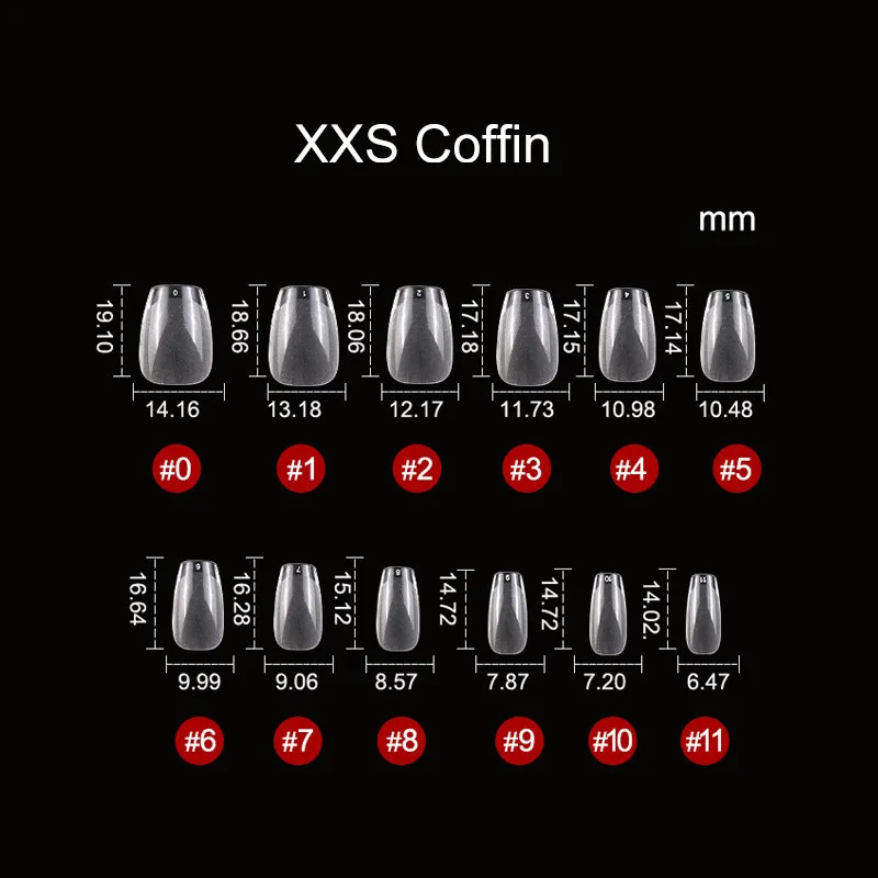 الأظافر الخاطئة GEL X الأظافر نظام امتداد XXS COFFIN اللوز غطاء كامل منحوتة شبه مجلهة صافية الضغط على نصائح الأظافر الخاطئة لوازم الأكريليك 230927