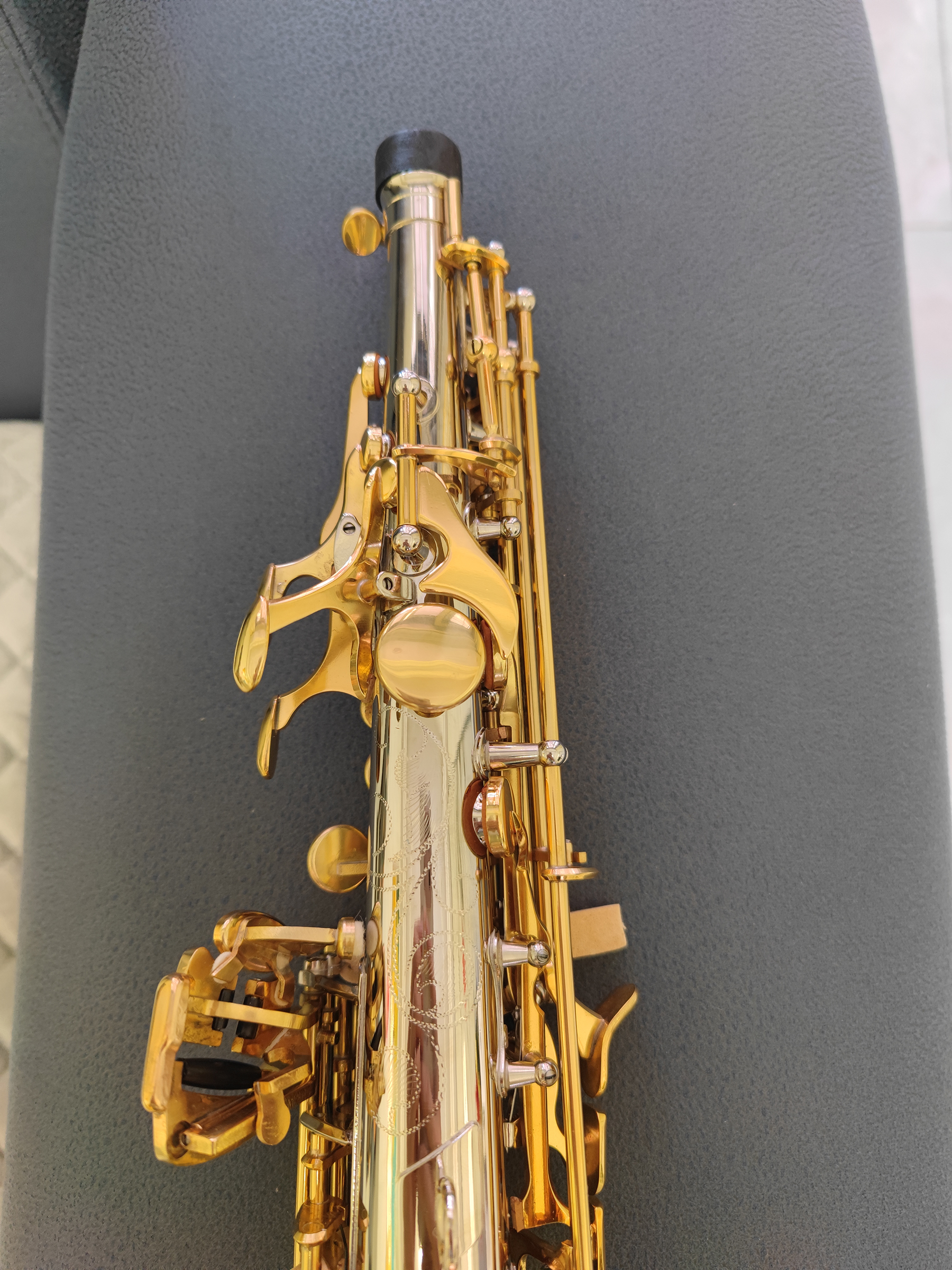 Original O37 estructura uno a uno modelo Bb saxofón profesional de tono alto cobre blanco chapado en oro instrumento de saxofón B-tune