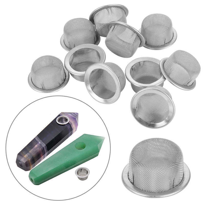 Rauchen Pfeife Edelstahl Messing Siebfilter 16mm Metall Runde Kugel Kegel Mesh Schüssel Verbrennung Net Brenner Für Trockenen Kräutertabak Rauch Zigaretten Zubehör