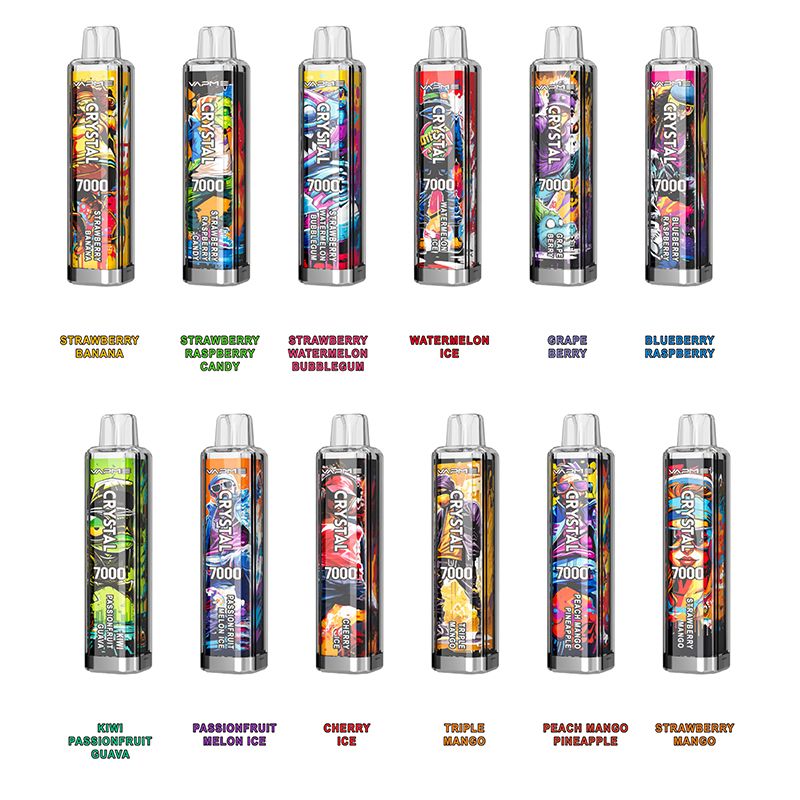 wegwerp vapes crystal vape 7000 wegwerp E-sigaretten 850amh batterij 2% capaciteit 14 ml trekjes wegwerp vape pen vs legend vapers tornado 7000 9000