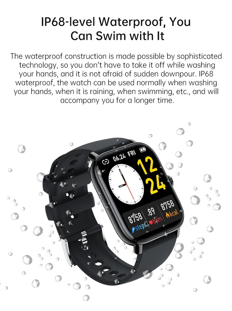 P72 Smartwatch Outdoor IP68 Orologio sportivo impermeabile intelligente con frequenza cardiaca fitness